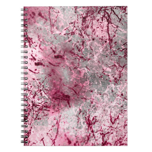 Carnet fond rose, déco, motif, abstrait, âgé, (Devant)