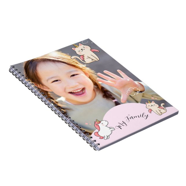 Carnet Fond rose et fille douce  (Côté Droit)