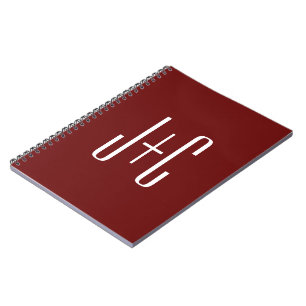 Carnet Fond rouge Bourgogne modifiable et texte blanc