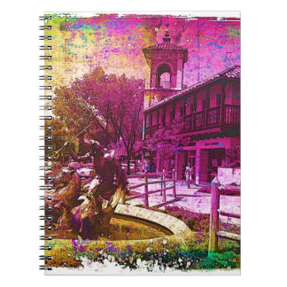 Carnet Fontaine vintage Neptune Grunge colorée