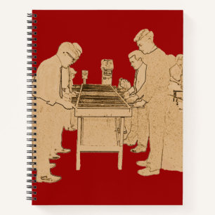 Carnet FOOSBALL vintage FUZBOLL PHOTO ART TABLEAU DE FOOT