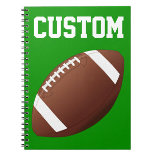 Carnet Football Custom Player ou Team Name Sports