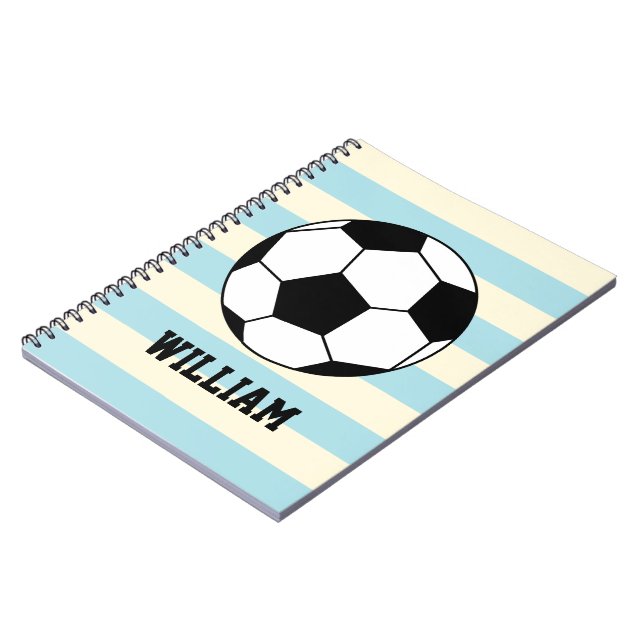 Carnet Football Football Sports Joueur Nom personnalisé (Côté gauche)
