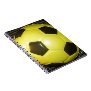 Carnet Football jaune et noir.
