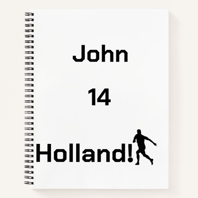 Carnet Football néerlandais, personnalisable (Devant)