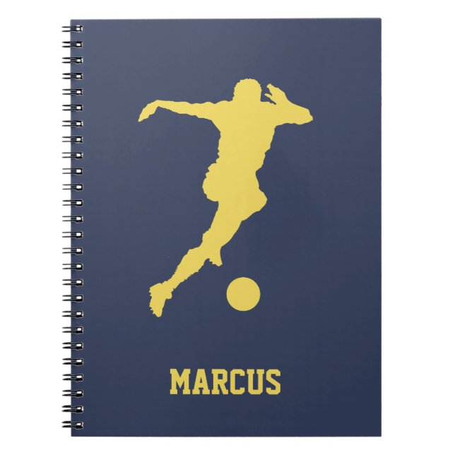 Carnet Football personnalisé bleu (Devant)