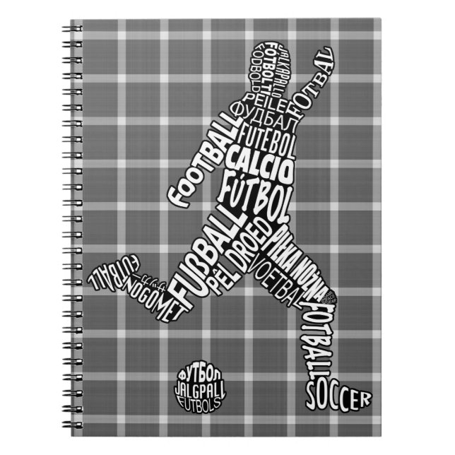 Carnet Football Soccer Typography Notepad (Devant)