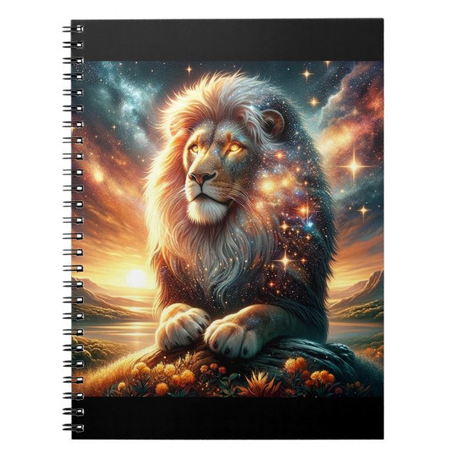 Carnet Force Astrologique Lion Espace Galaxie Cosmique Le (Devant)