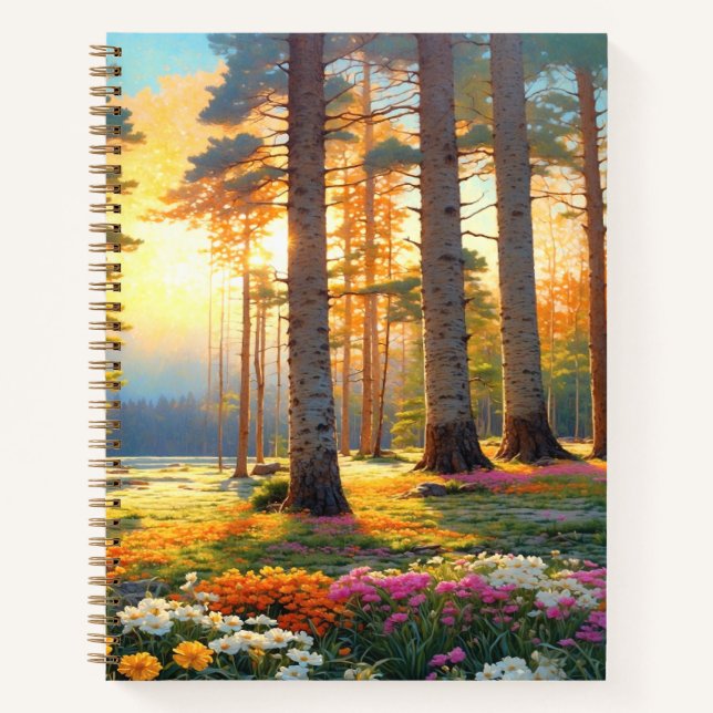 Carnet Forest Flowers and Summer Colorful Art (Devant)