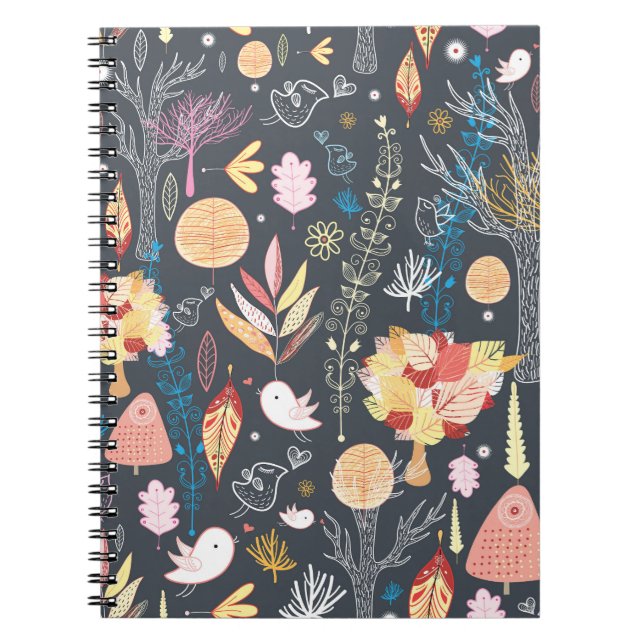 Carnet Forêt d'automne : Beauté saisonnière texturée. (Devant)
