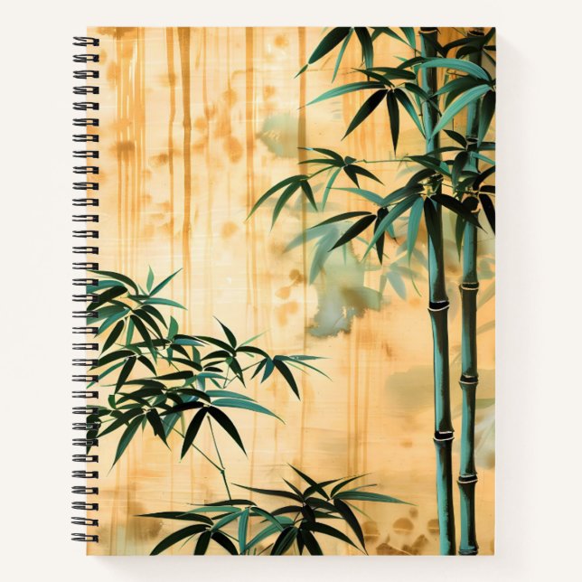 Carnet Forêt de bambou botanique zen de la nature (Devant)
