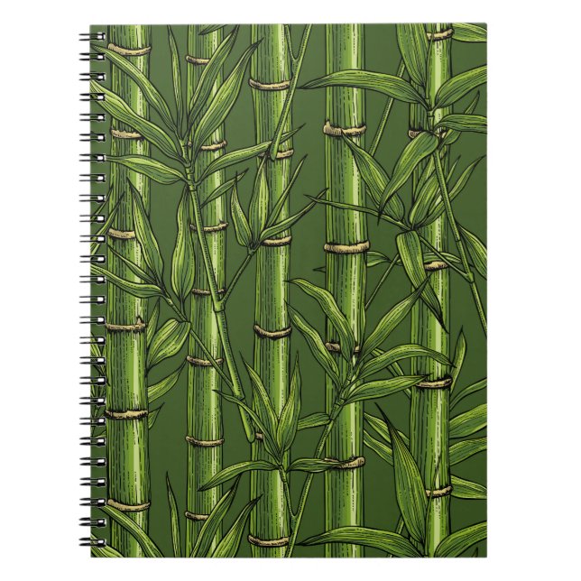 Carnet Forêt de bambou en vert (Devant)