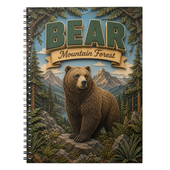 Carnet Forêt de Bear Mountain POPCUT (Devant)