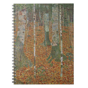 Carnet Forêt de bouleau par Gustav Klimt, Art Nouveau Vin
