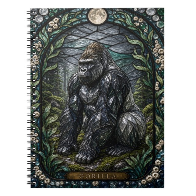 Carnet Forêt de mousse de gorille Illumina vitrail (Devant)