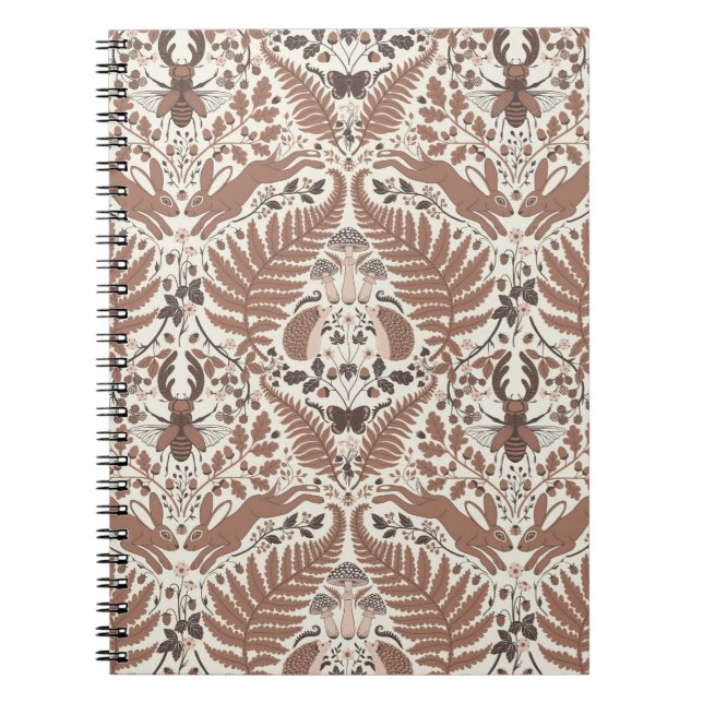 Carnet Forêt de mousse de Mocha/Bois et plantes (Devant)