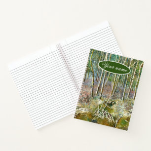 Carnet forêt d'hiver peinture aquarelle
