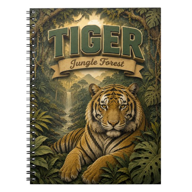 Carnet Forêt Jungle Tigre POPCUT (Devant)