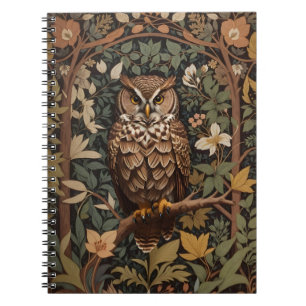 Carnet Forêt majestueuse de chouette à cornes