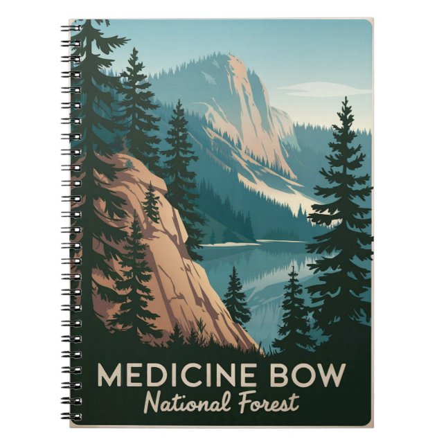 Carnet Forêt nationale de Medicine Bow Vintage (Devant)
