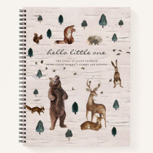 Carnet Forêt rustique Ours de bois Bébé/Grossesse