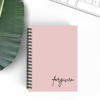 Carnet Forgiven Minimalist Blush Christian Faith Notebook
