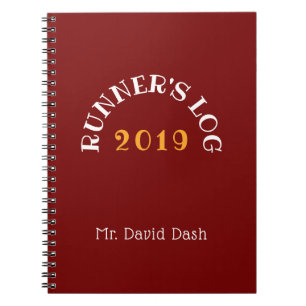 Carnet Formation du rondin du coureur annuel personnalis
