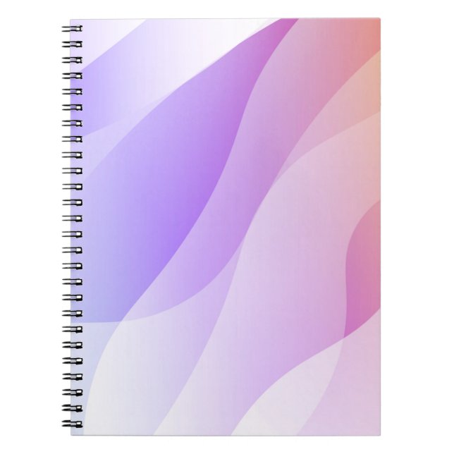 Carnet Forme de vague géométrique Abstraite avec C doux d (Devant)