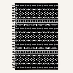 Carnet Formes Aztec Motif gris noir