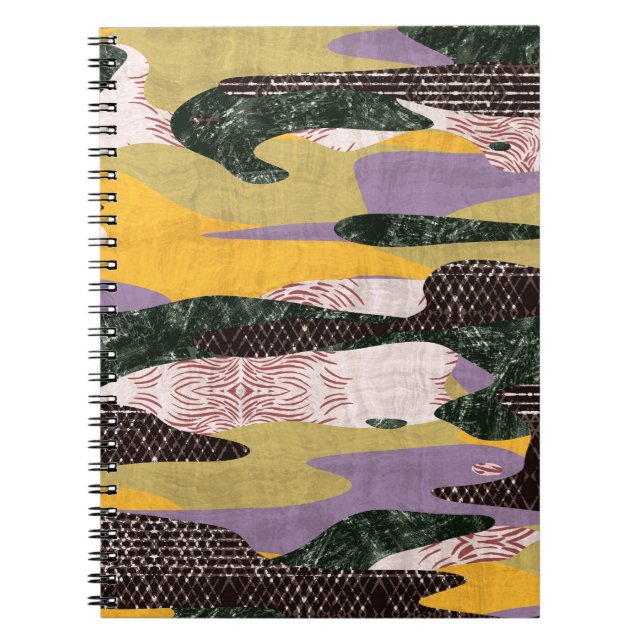 Carnet Formes Camo : Vivid Collage Montage. (Devant)
