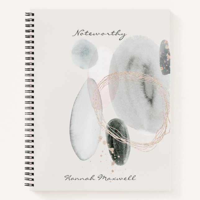 Carnet Formes d'aquarelle Abstraites souples Noteb person (Devant)