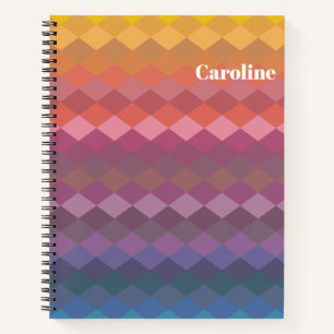 Carnet Formes de diamant géométriques dans des couleurs