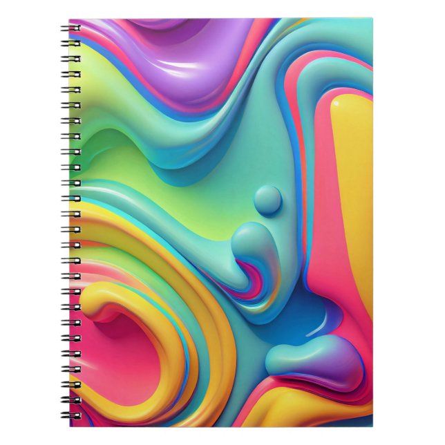 Carnet Formes en plastique arc-en-ciel (Devant)