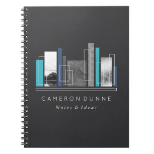 Carnet Formes géométriques bleu et gris