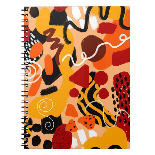 Carnet Formes géométriques de dessin à la main Abstraites (Devant)