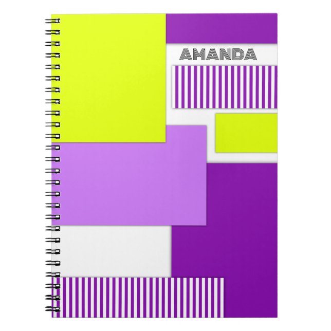 Carnet Formes géométriques en papier multicolore (Devant)