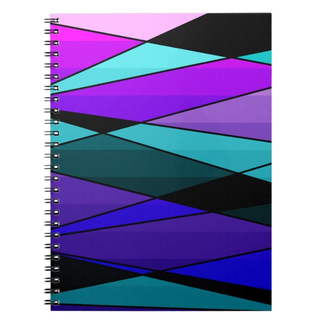 Carnet formes géométriques modernes Abstraites triangles  (Devant)