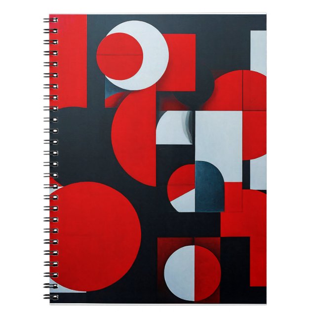 Carnet Formes géométriques rouges (Devant)