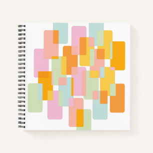 Carnet Formes géométriques simples dans les Pastels Jaune