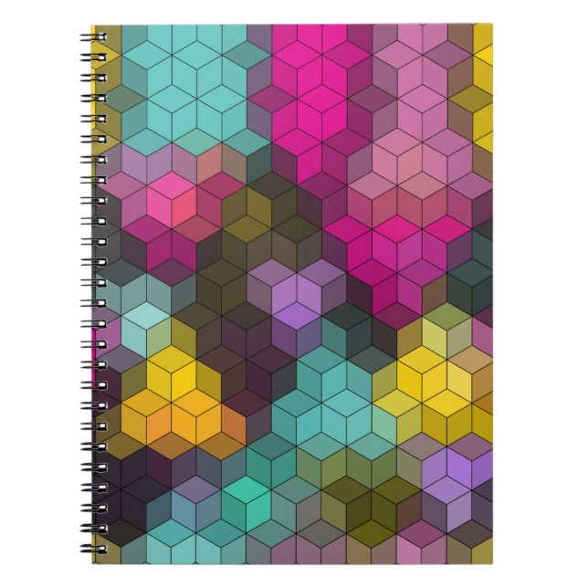 Carnet formes hexagones géométriques modernes Abstraites  (Devant)