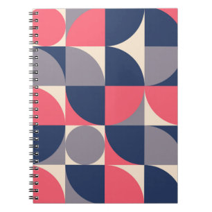Carnet Formes modernes et motif géométrique transparent e