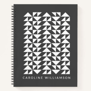 Carnet Formes triangles géométriques Motif en noir