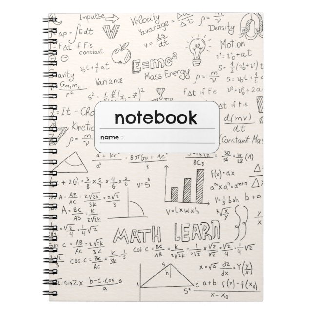 Carnet Formule de géométrie algébrique (Devant)