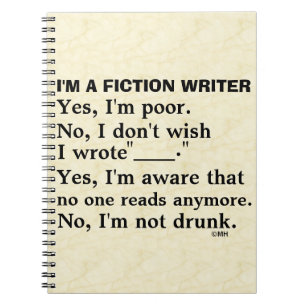 Carnet Formule d'utilisation drôle d'auteur de fiction