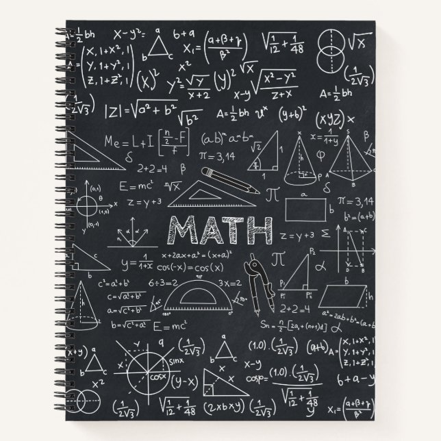 Carnet Formules Math Chalkboard (Devant)
