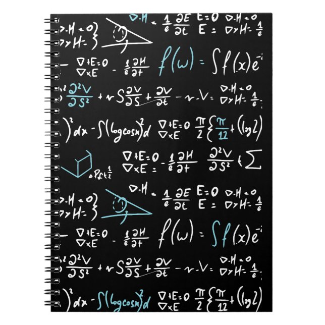 Carnet Formules mathématiques mathématiques physique prof (Devant)