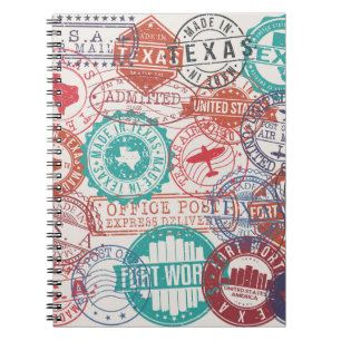 Carnet Fort Worth Texas : timbres de voyage.