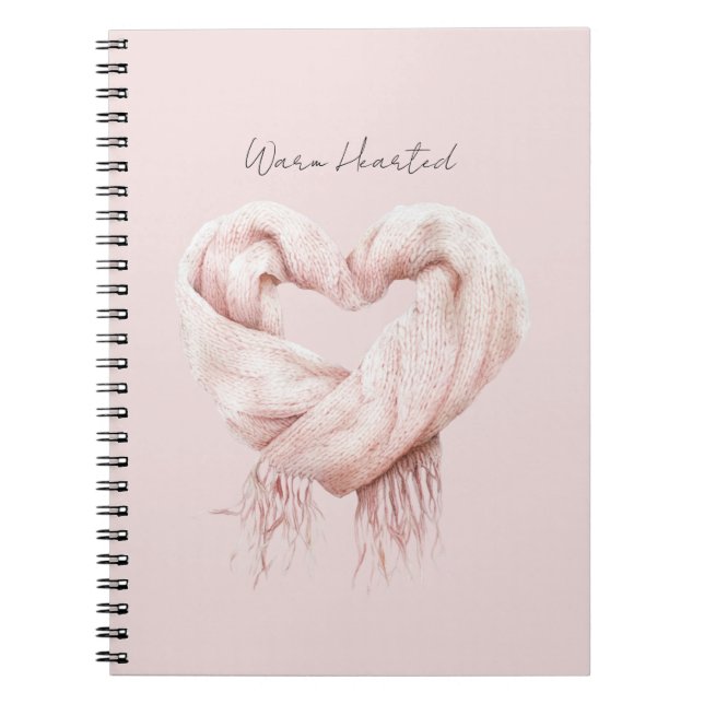Carnet Foulard Cœur Chaud Rose Pâle (Devant)