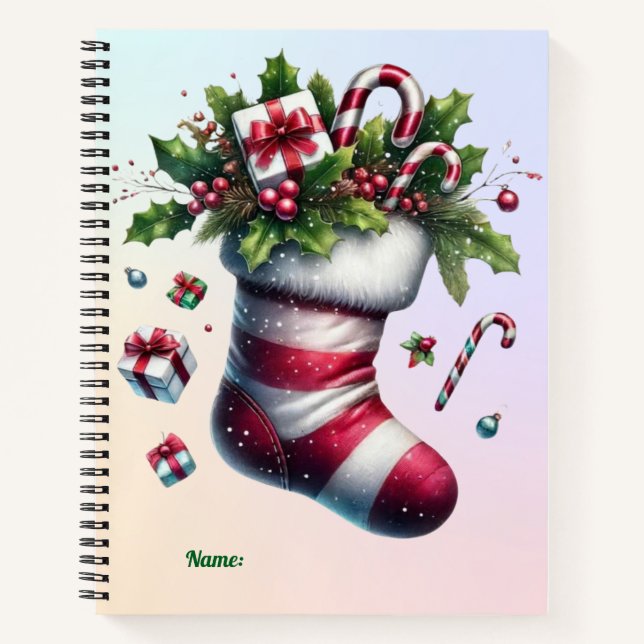 Carnet Foulée de Noël avec cadeaux et Sucres de canne (Devant)