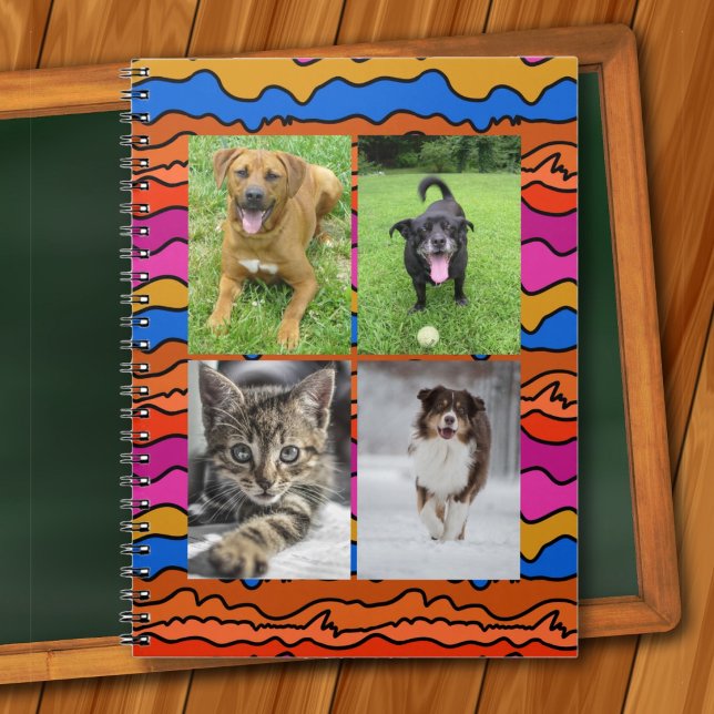 Carnet Four Photo Templates Abstract Art School (Créateur téléchargé)